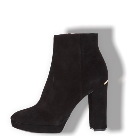 🛑BOGO🆕Calvin Klein Black Suede High-Ankle Fashion Boot - Picture 2 of 9